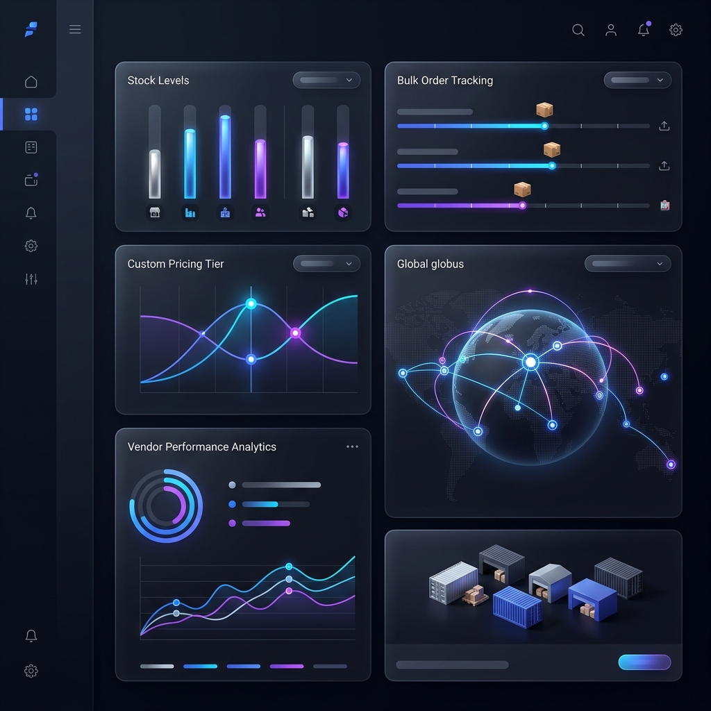 Zymofar Enterprise B2B Portal Dashboard Mockup