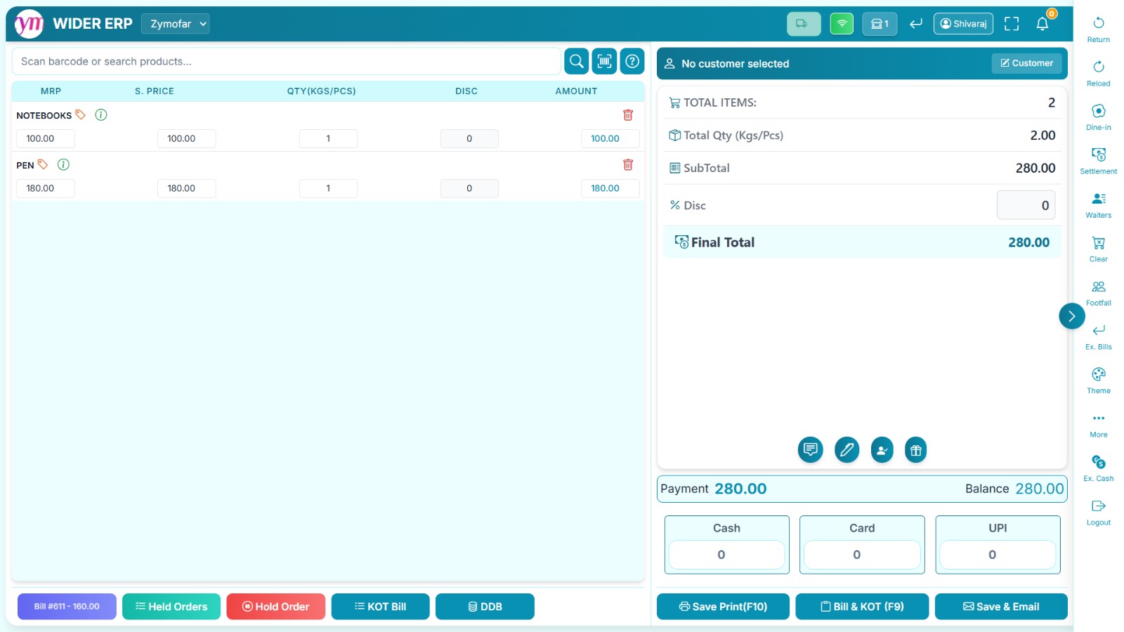 Zymofar RetailMass POS Billing Software