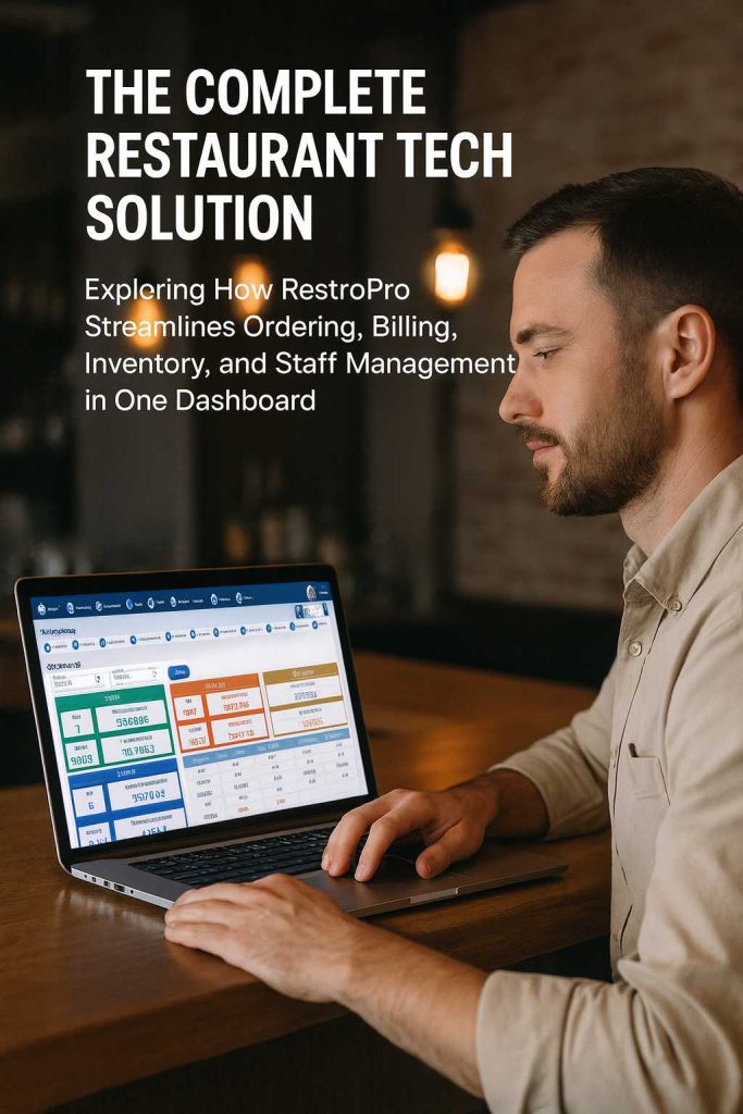 The Complete Restaurant Tech Solution dashboard of RestroPro showing sales, returns, net sales, and orders in one screen.