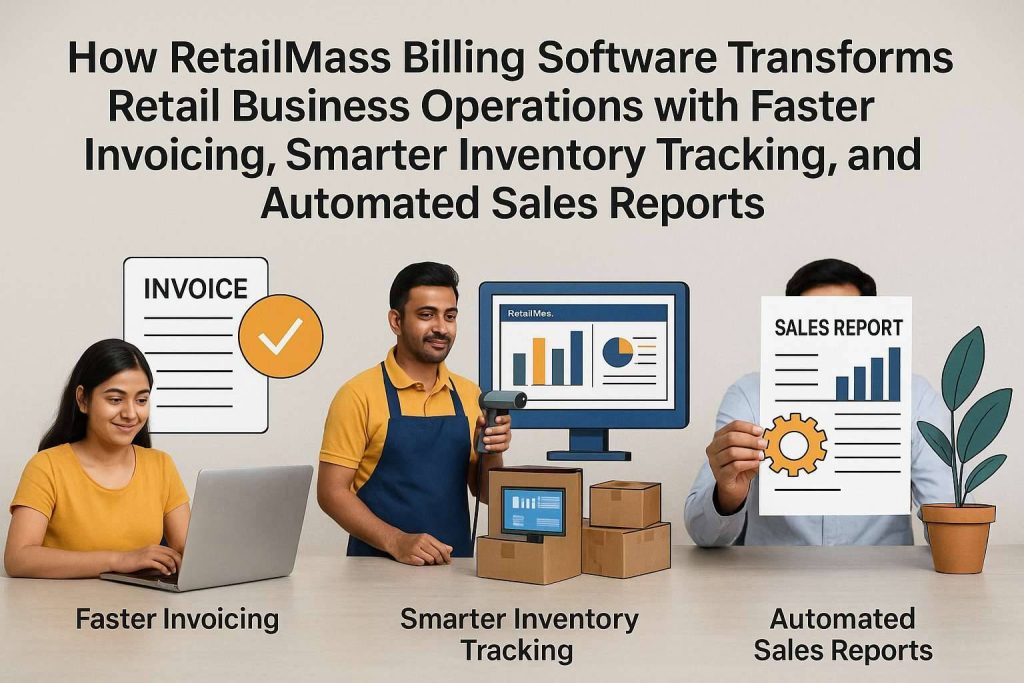 “How RetailMass Billing Software Transforms Retail Business Operations with Faster Invoicing, Smarter Inventory Tracking, and Automated Sales Reports”