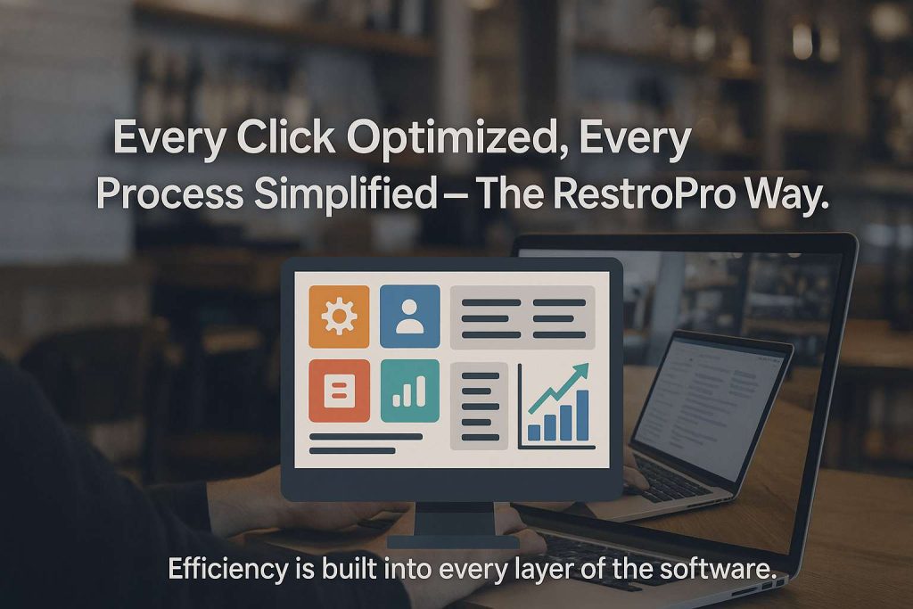 “Every Click Optimized, Every Process Simplified — The RestroPro Way.” Efficiency is built into every layer of the software.
