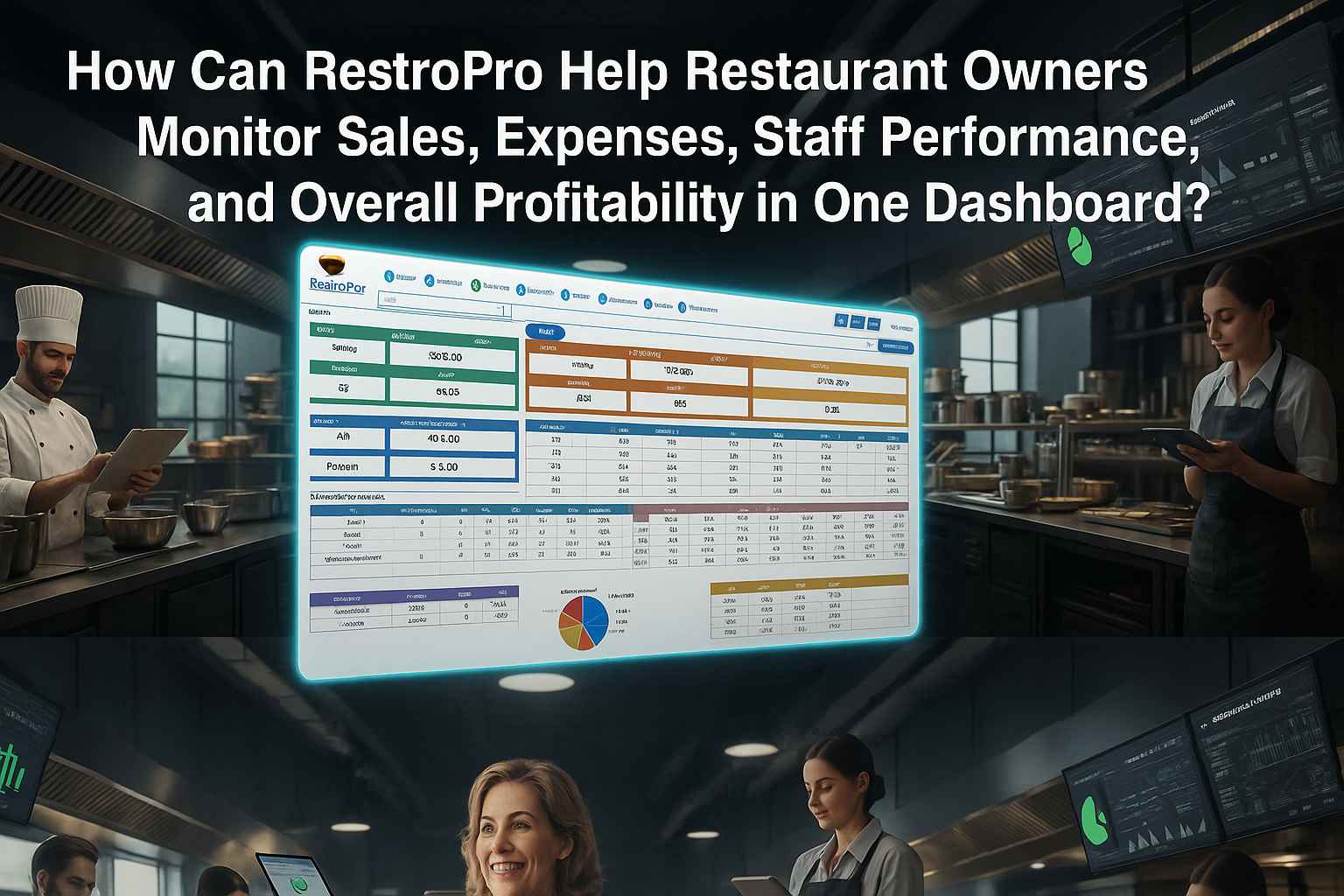 How Can RestroPro Help Restaurant Owners Monitor Sales, Expenses, Staff Performance, and Overall Profitability in One Dashboard?