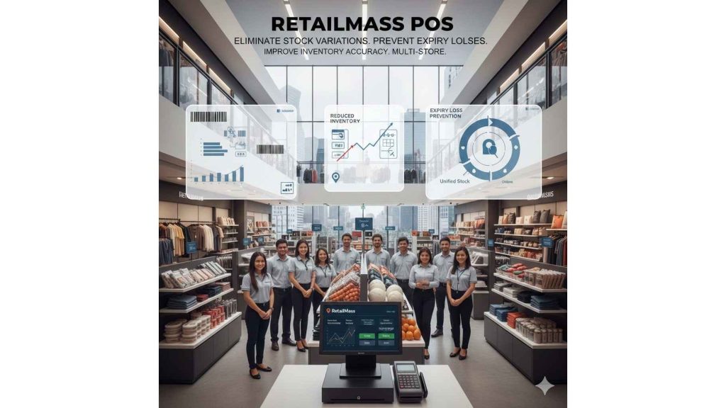 How Can RetailMass POS Help Retailers Eliminate Stock Variations, Prevent Expiry Losses, and Improve Inventory Accuracy Across Multiple Store Locations?