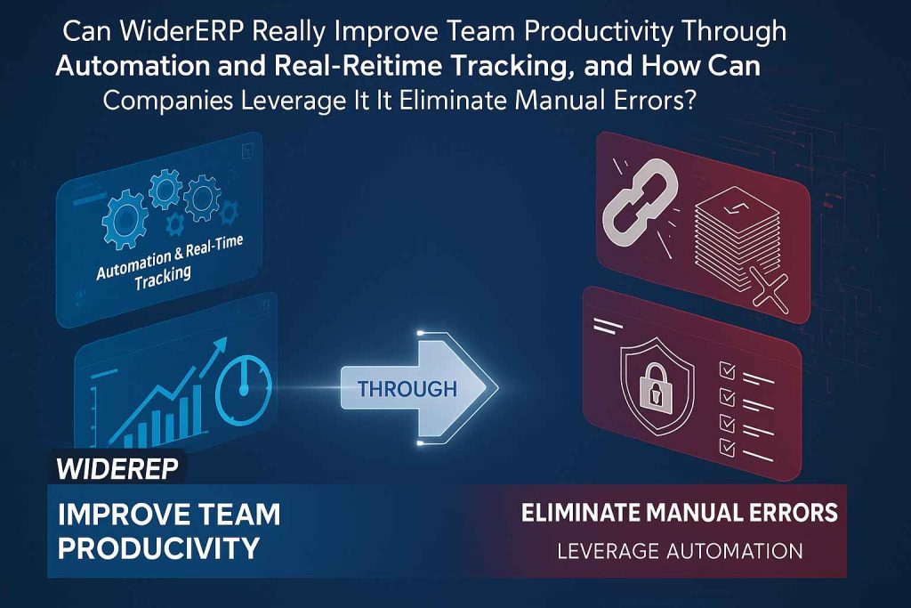 Can WiderERP Really Improve Team Productivity Through Automation and Real-Time Tracking, and How Can Companies Leverage It to Eliminate Manual Errors?